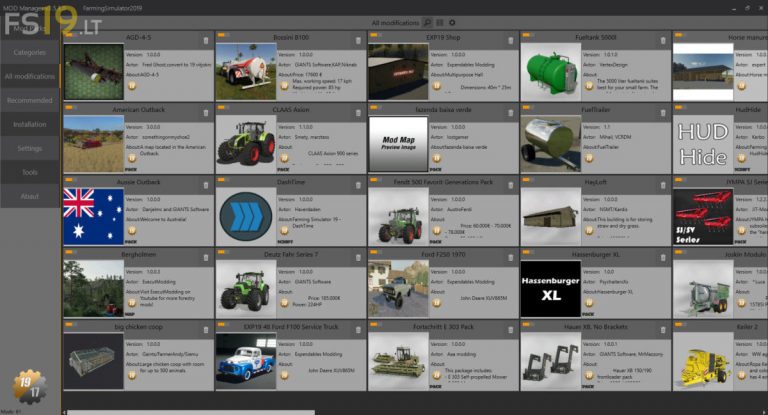 Mod Manager V 3 5 3 FS19 Mods Farming Simulator 19 Mods