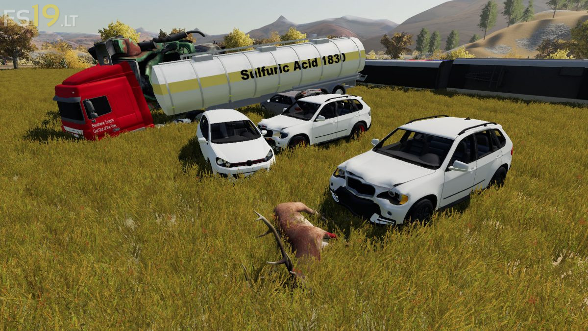 Vehicles Accident Pack 1 FS19 Mods Farming Simulator 19 Mods
