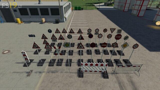 German Road Signs Pack V 1 2 FS19 Mods Farming Simulator 19 Mods