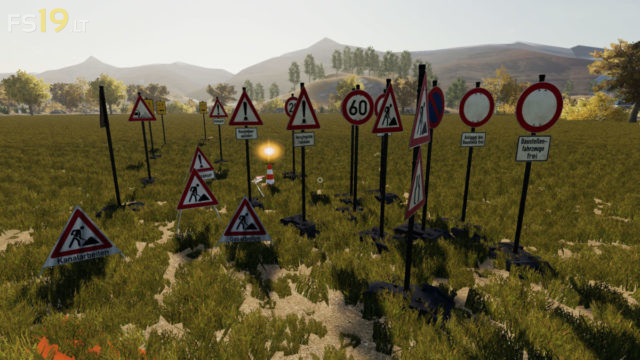 Construction Site Signs Pack V Fs Mods Farming Simulator Mods