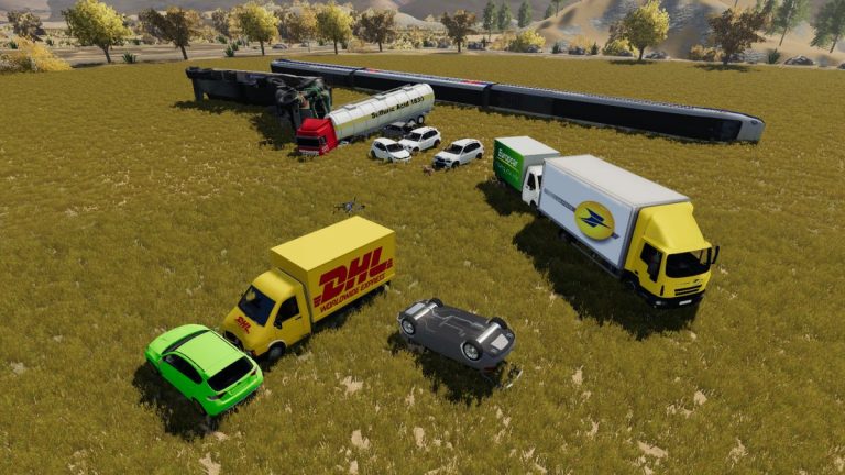 Vehicles Accident Pack v 1.0.0.1 - FS19 mods / Farming Simulator 19 mods