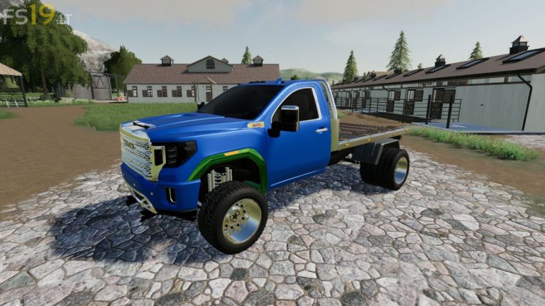 2020 Gmc 3500 Hd Flatbed V 1.0 - Fs19 Mods   Farming Simulator 19 Mods