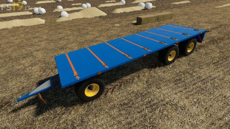 Flatbed Trailer V 1.1 - Fs19 Mods   Farming Simulator 19 Mods