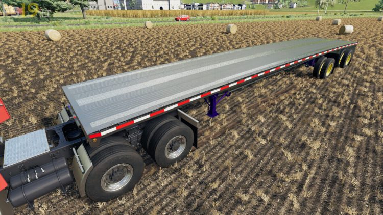 Aluminum Flatbed Trailer v 1.0 - FS19 mods / Farming Simulator 19 mods