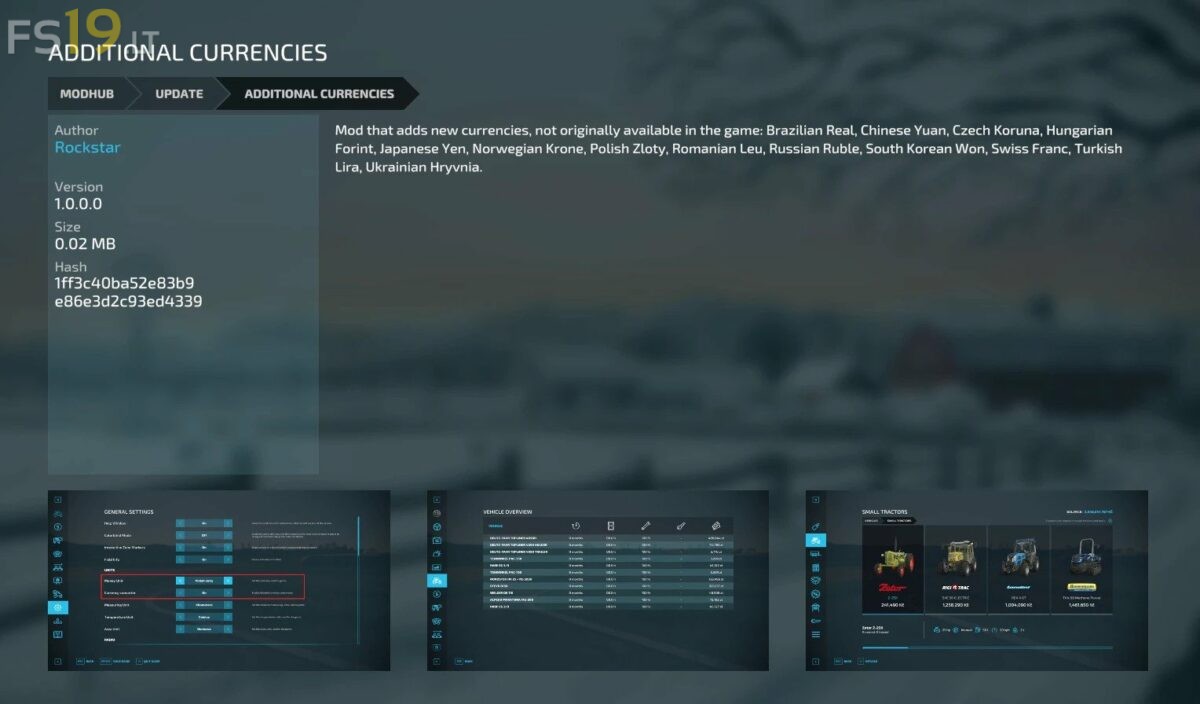 Additional Game Settings for Farming Simulator 19