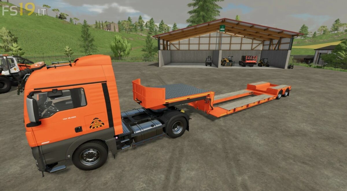 Goldhofer 2 Axle Low Loader Trailer v 1.0 - FS22 Mods