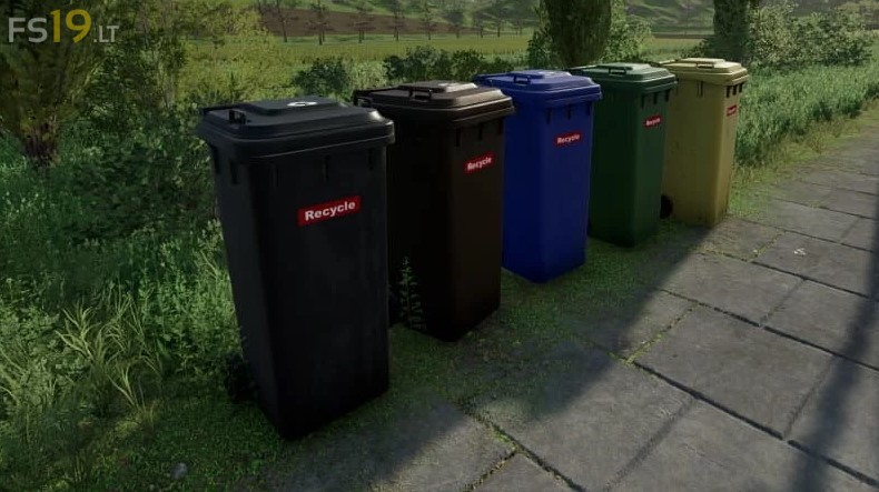 Trash Bins Pack V 10 Fs19 Mods Farming Simulator 19 Mods 4994