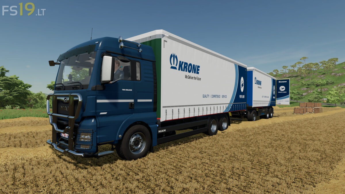 Man Tgx 26.640 & Krone Trailers Pack (autoload) V 1.0 - Fs22 Mods