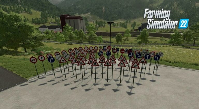 Traffic Signs Pack V 1101 Fs19 Mods Farming Simulator 19 Mods 7407