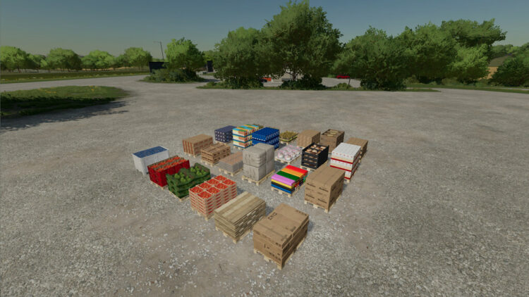 Liftable Pallets and Big Bags v 1.1 - FS19 mods / Farming Simulator 19 mods