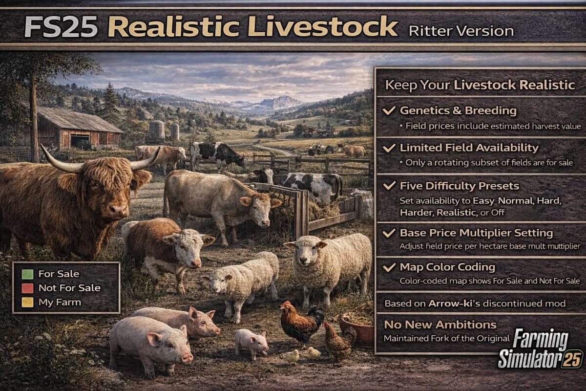 Realistic Livestock RM v 1.1.4