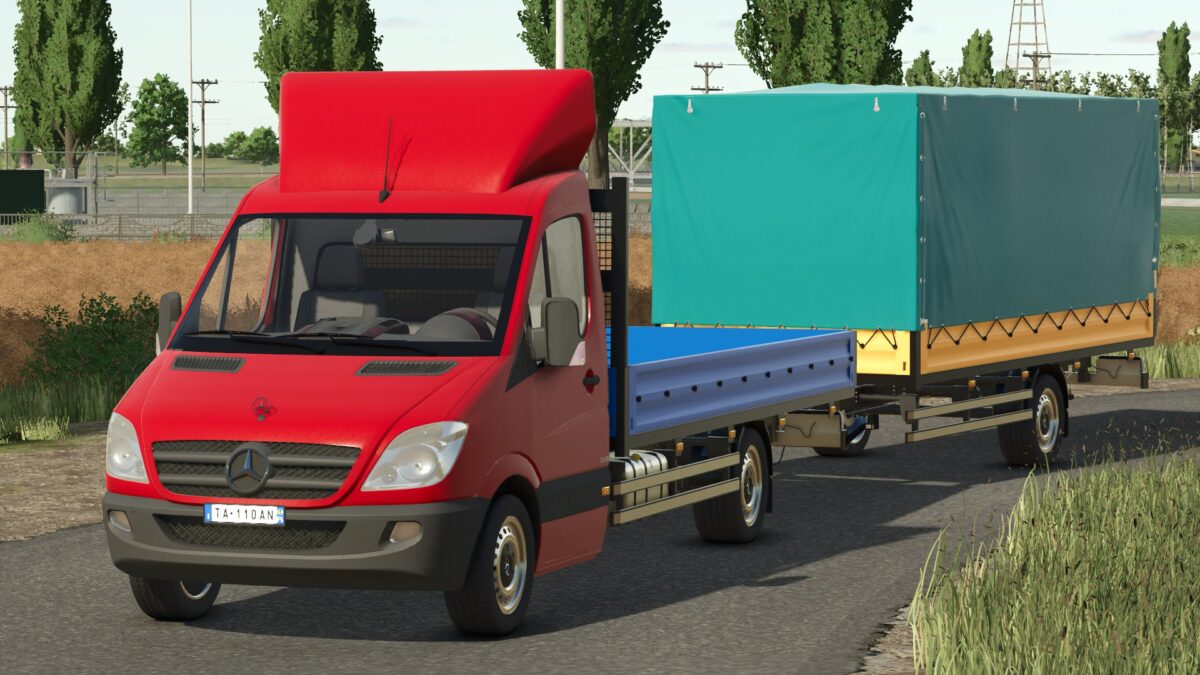 Mercedes Benz Sprinter Pickup & Trailer v 1.0