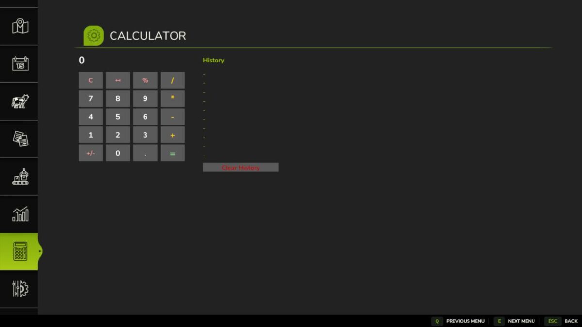 Menu Calculator v 1.0