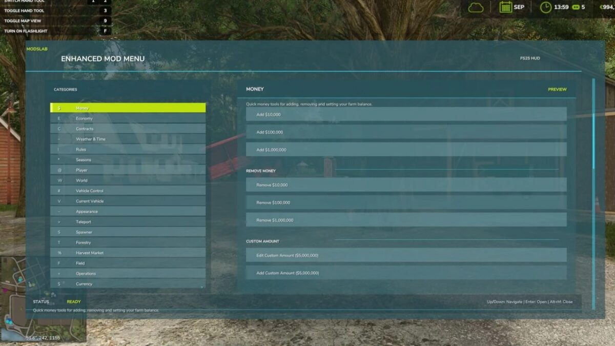 Enhanced Mod/Cheat Menu v 2.0