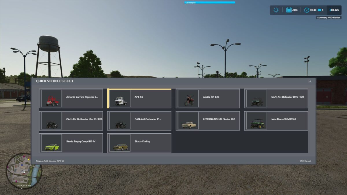 Quick Vehicle Select v 1.2.0.3