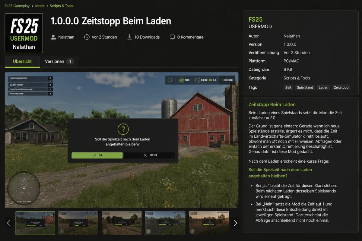 Time Stop on Load v 1.0