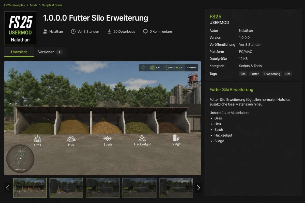 Forage Silo Extension v 1.0