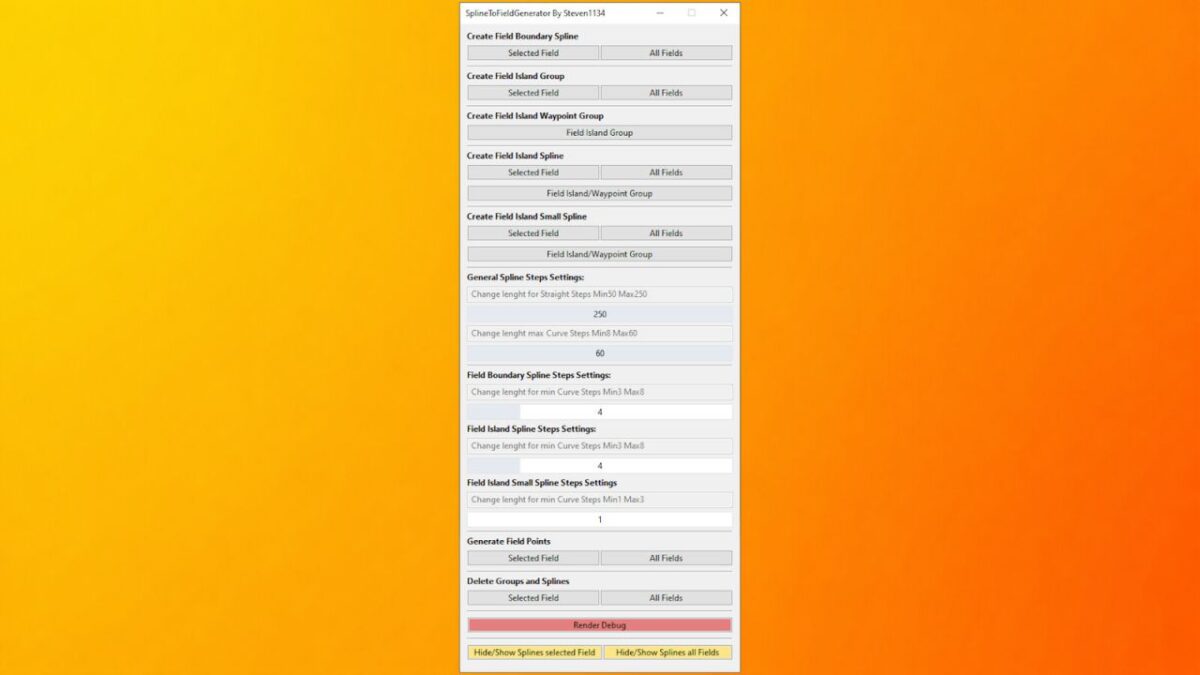 GE10 Script &ndash; Spline to Field Generator (Prefab) v 1.0