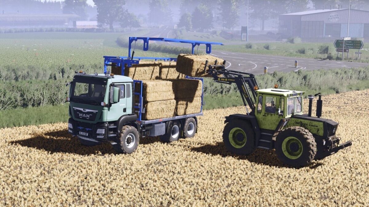 MAN TGS Fliegl Bale Platform Truck v 1.0