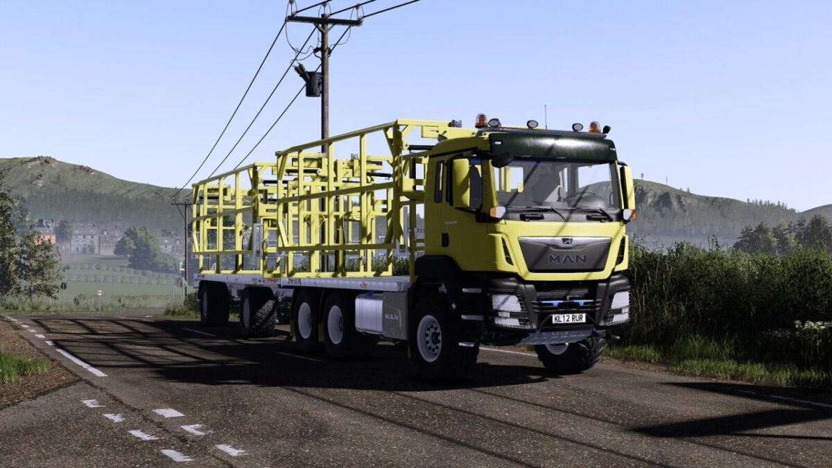 MAN TGS Fliegl Bale Platform Truck v 1.0