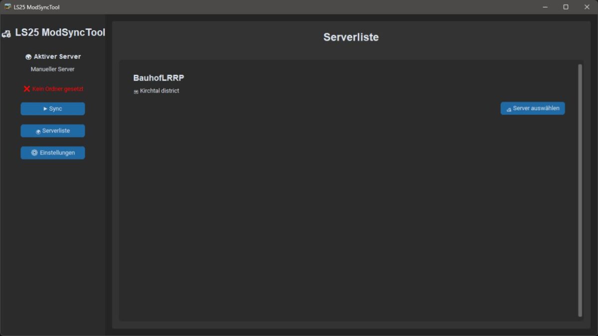 Mod Sync Tool with Server List v 1.1