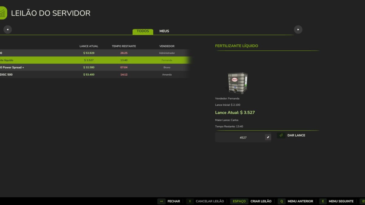 Server Auction v 1.0