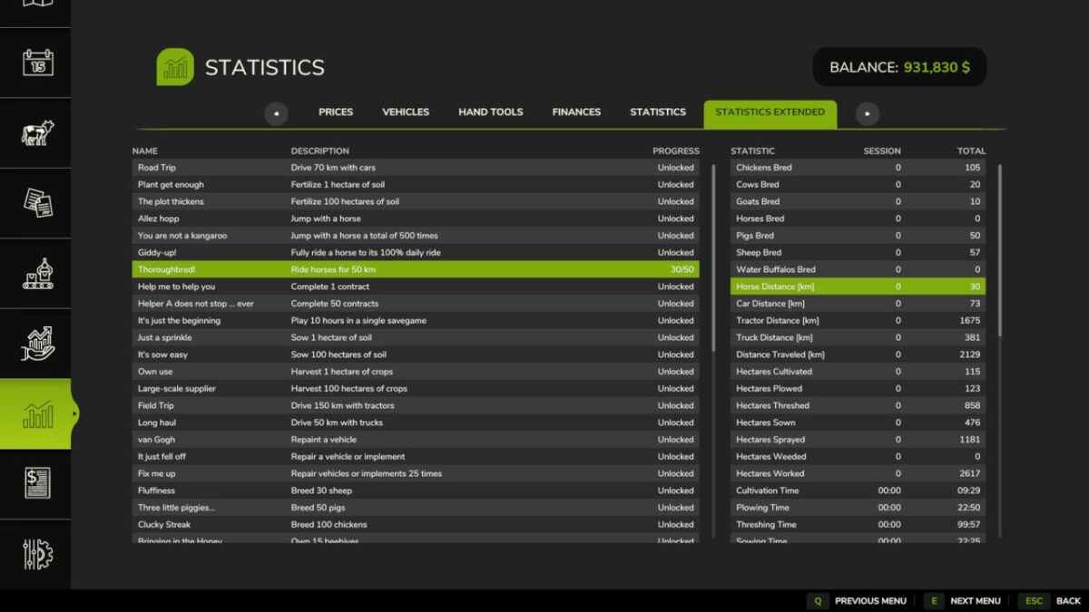 Statistics Extended v 1.0