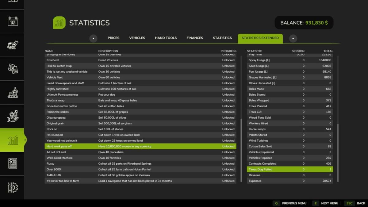 Statistics Extended v 1.0