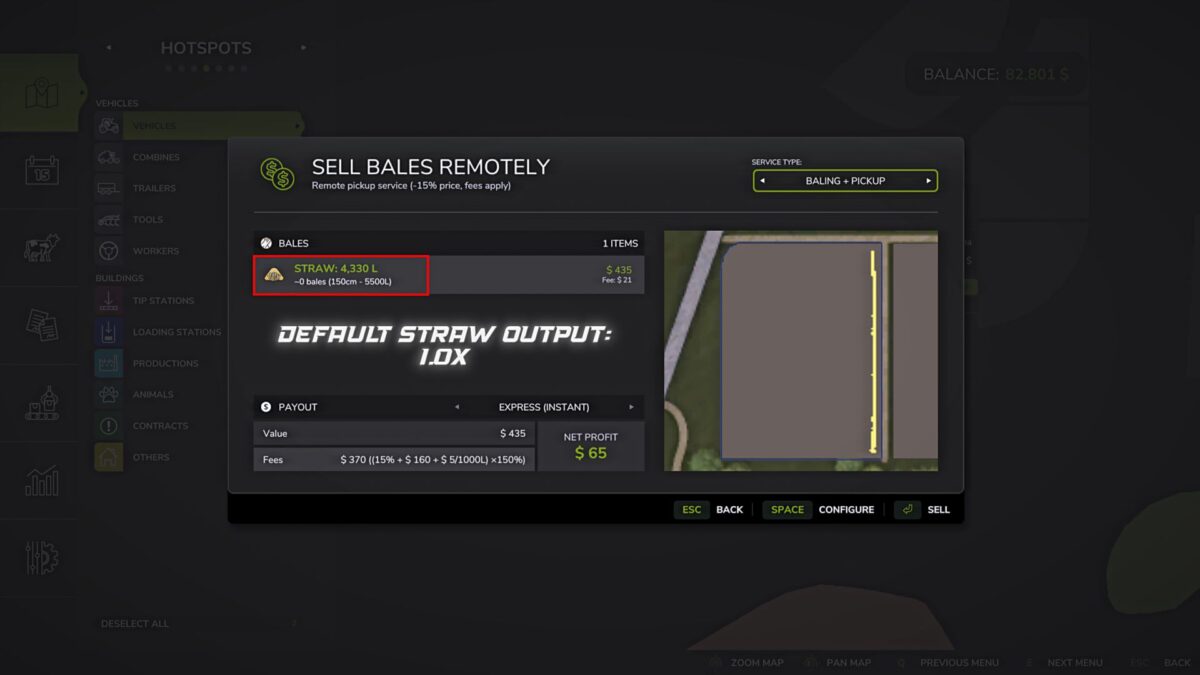 Straw Output Control v 1.1