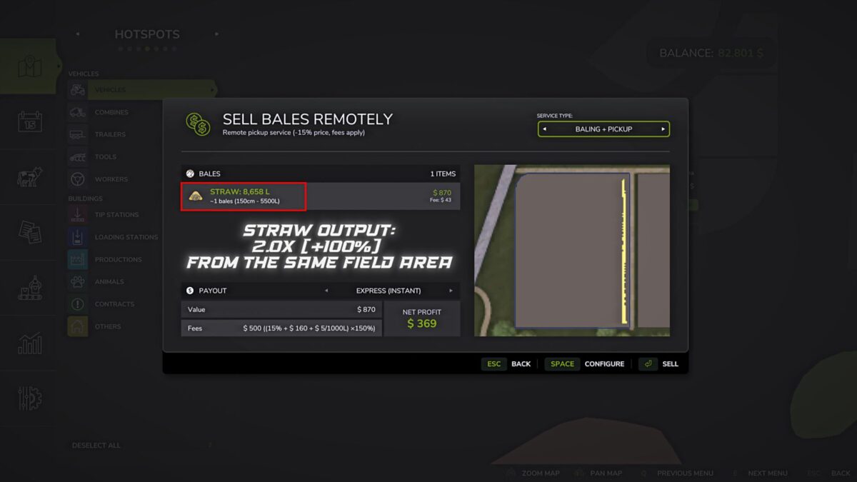 Straw Output Control v 1.1