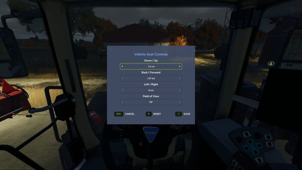 Vehicle Seat Controls v 1.0