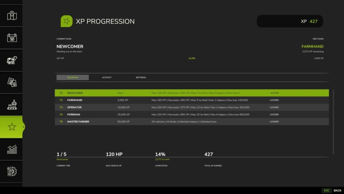 XP Progression System v 1.7.7