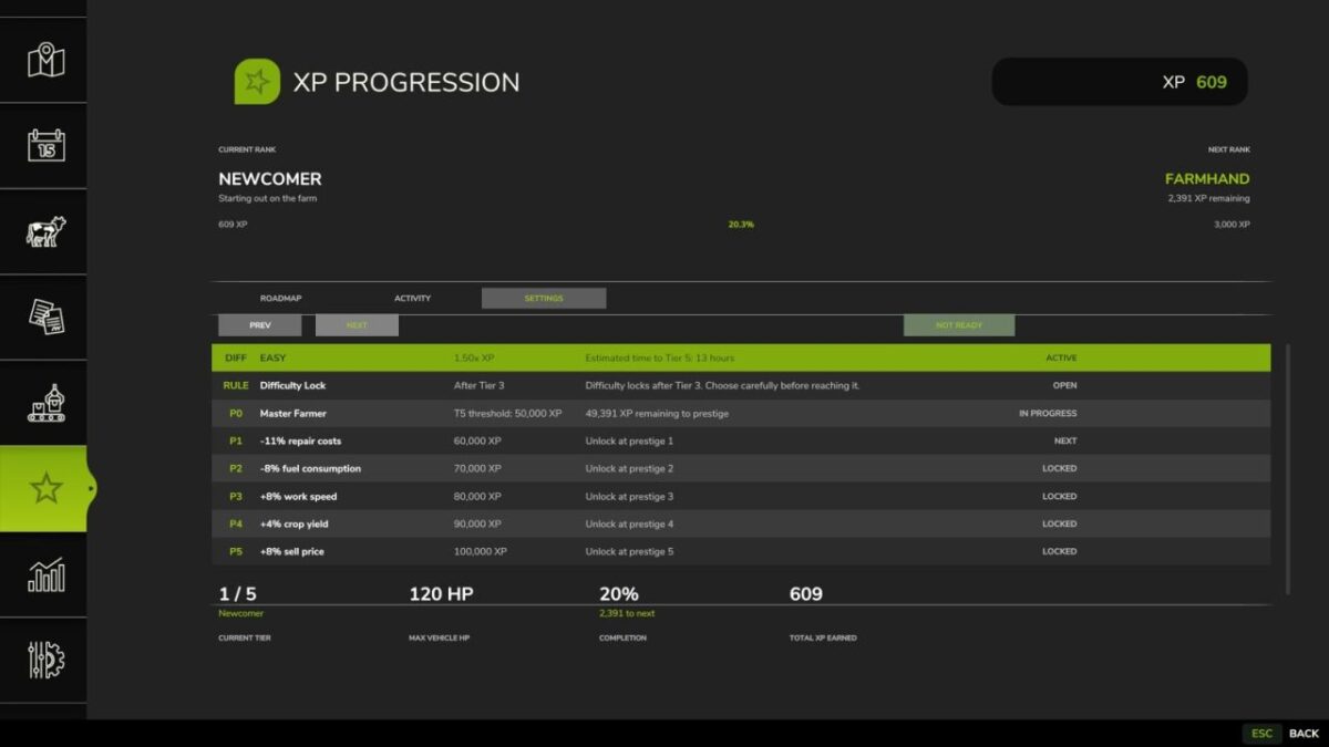 XP Progression System v 1.7.7