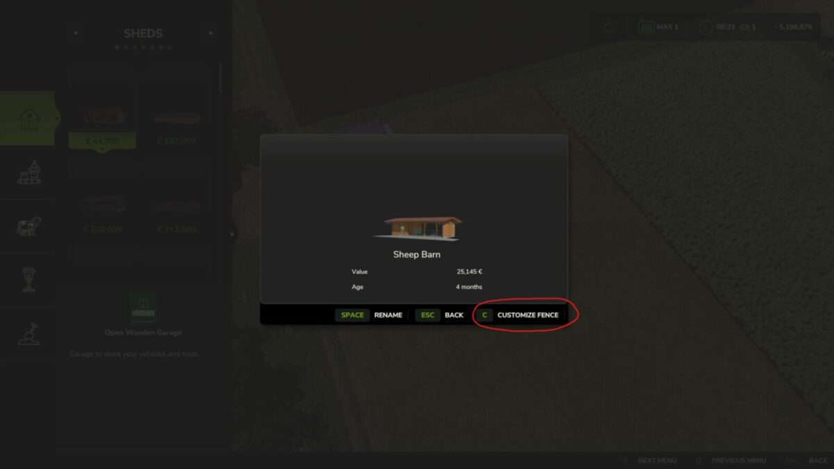 Adjust Pasture Fence v 1.0