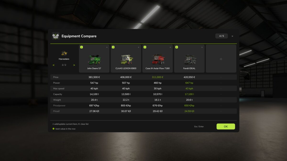 Equipment Compare v 1.0.2.8