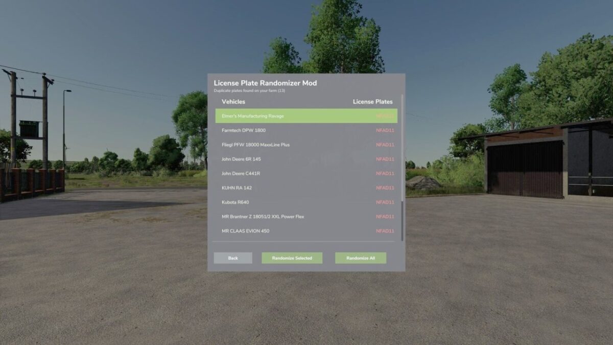 License Plate Randomizer v 1.0.2.0