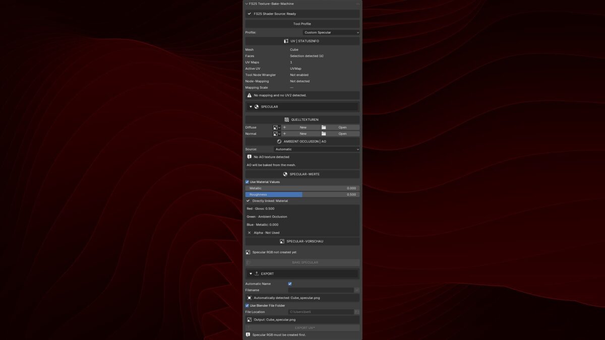 Blender Addon Texture Bake Machine v 1.0.1.0 thumbnail 5