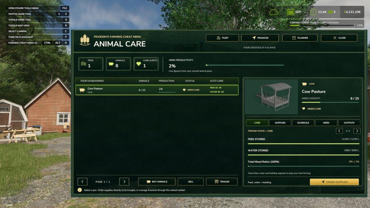 Farming Cheat Menu v 1.0