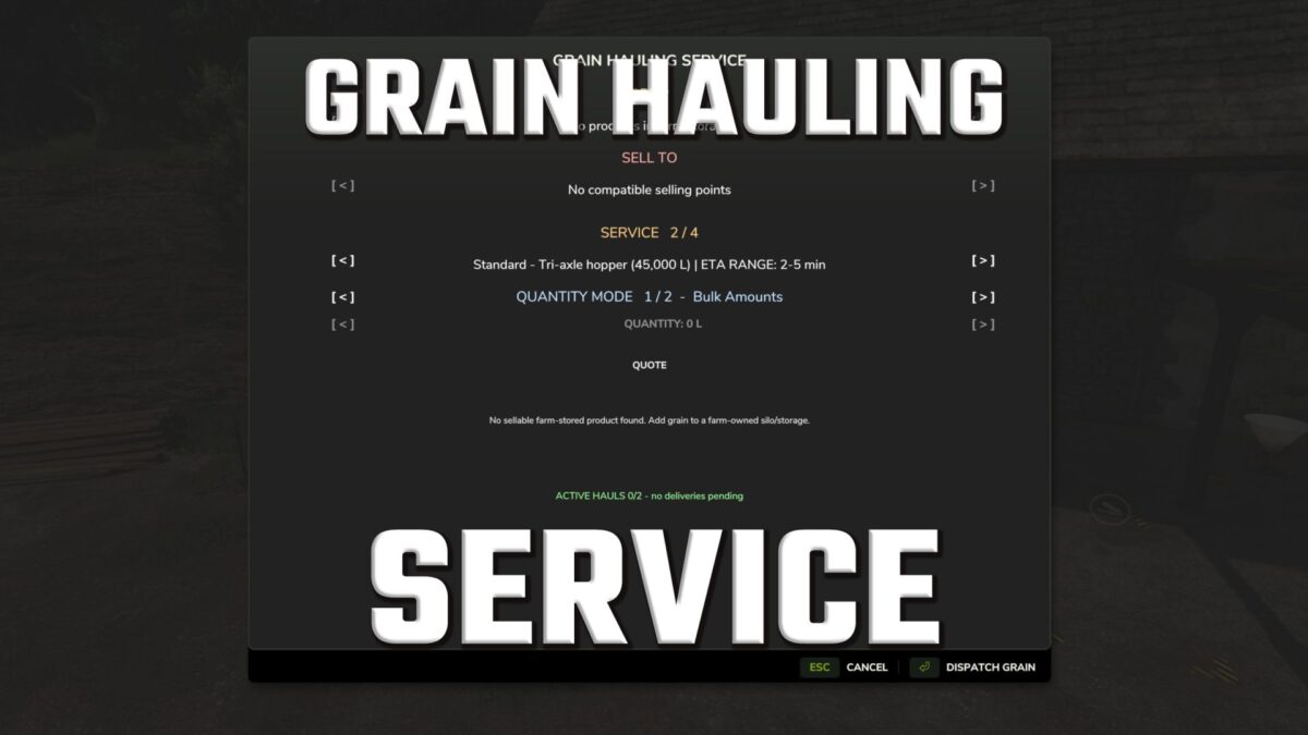 Grain Hauling Service v 0.4.8.9