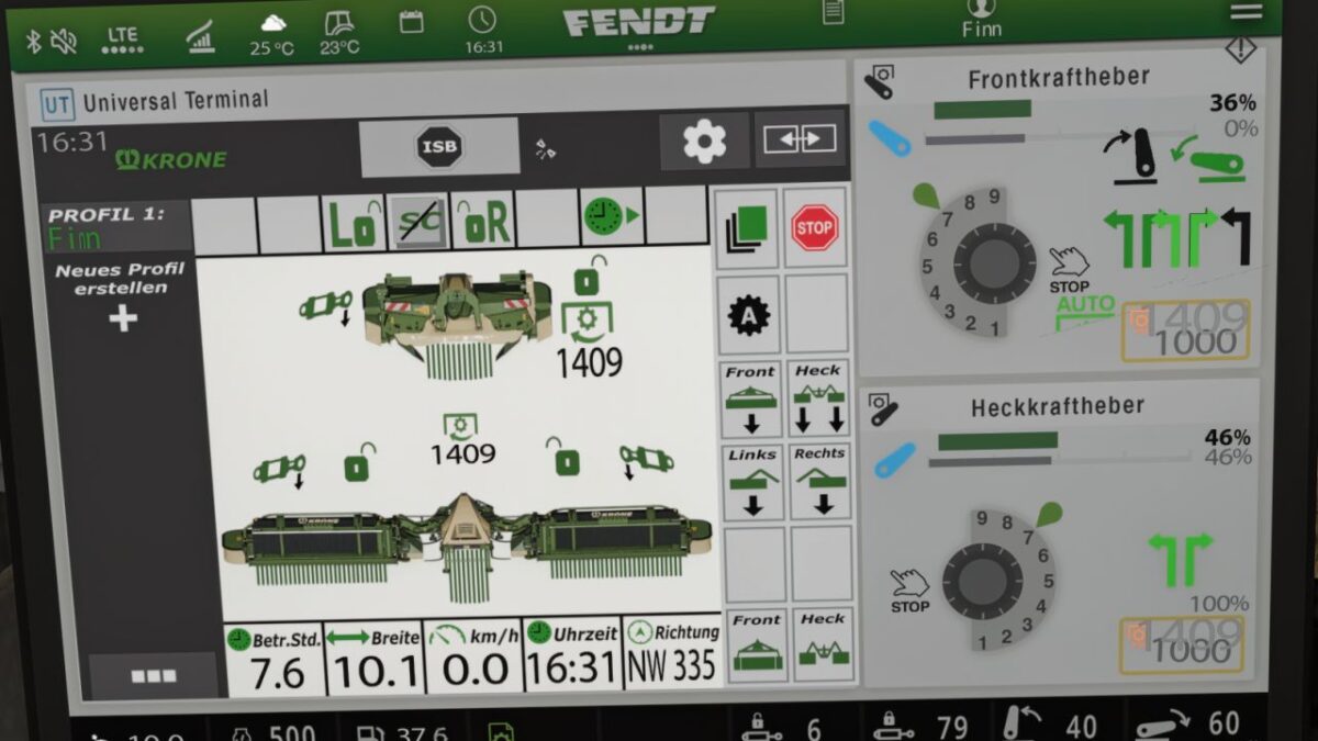 Krone EasyCut IsoBus Screen (Prefab) v 1.0.0.1