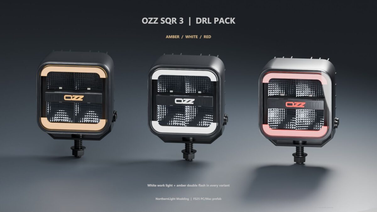 OZZ SQR 3 – Amber, White & Red DRL Pack (Prefab) v 1.1