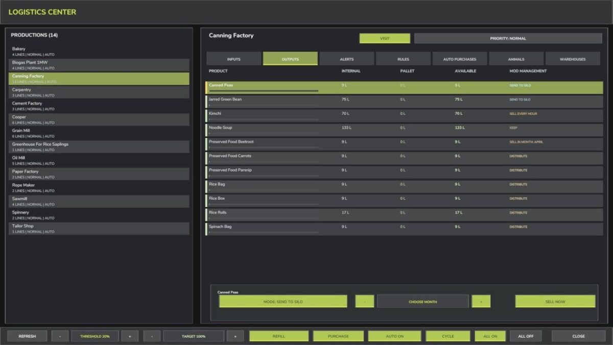 Production Supply Manager v 1.0