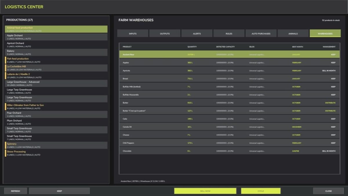 Production Supply Manager v 1.0