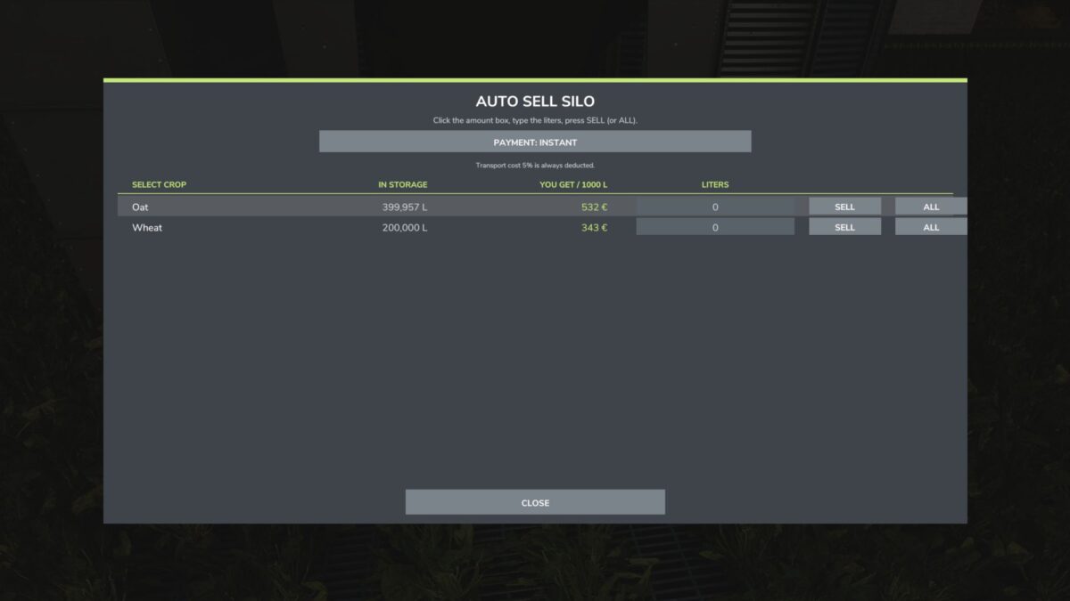 Auto Sell Silo v1.0