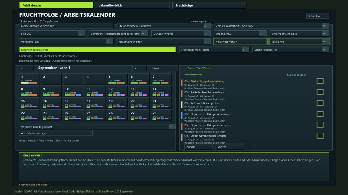 Crop Rotation Calendar v0.2.6.0 BETA 2