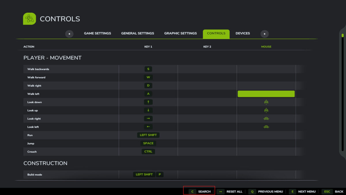 Game Controls Search v1.0.0.0