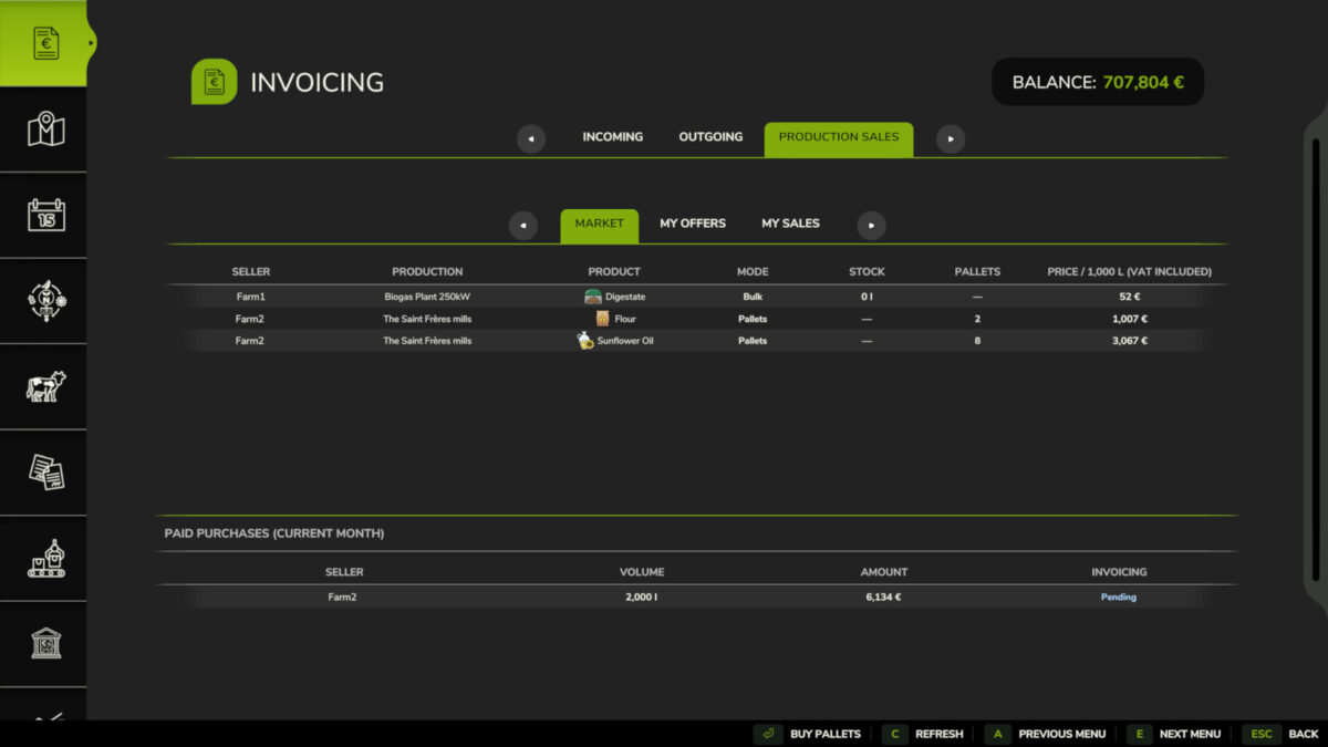 Invoices - Production Sales v1.0.0.0