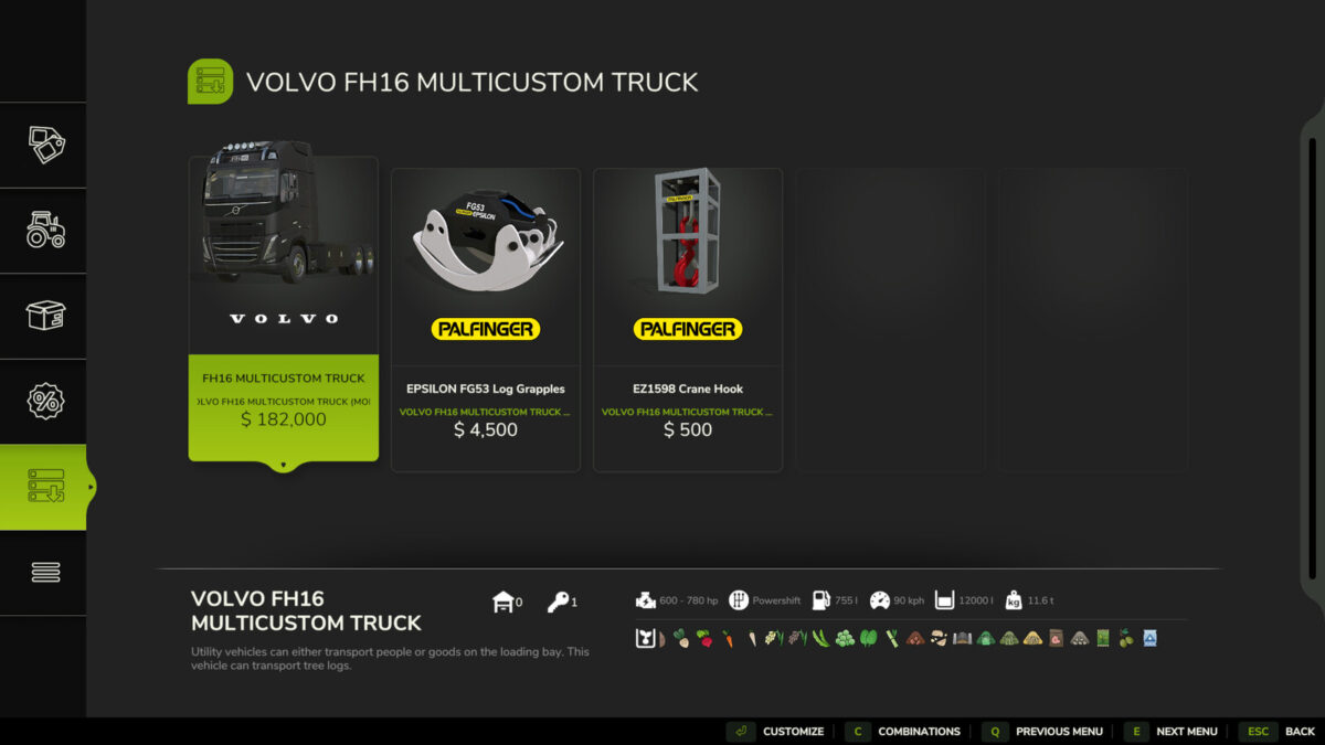 VOLVO FH16 MULTICUSTOM TRUCK v1.0.0.5