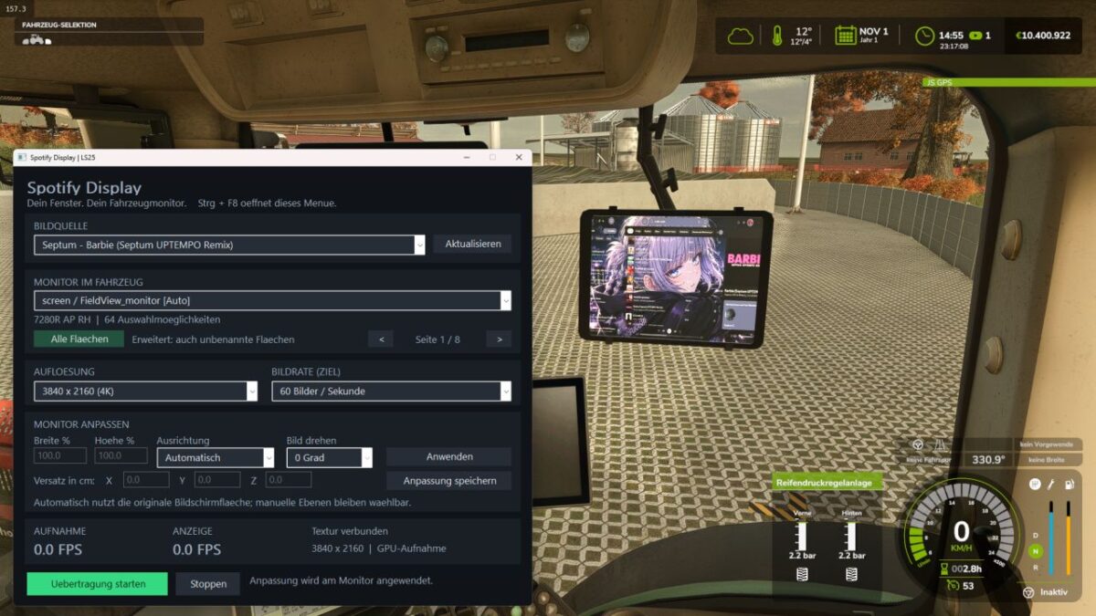 Windows Applications in-game Screen v1.0 BETA